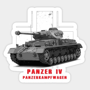 Panzerkampfwagen Panzer IV Military tank WW2 Sticker